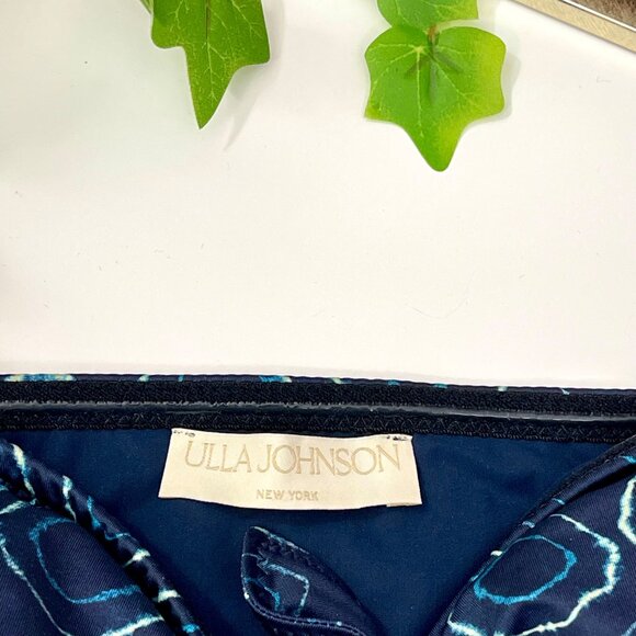 New ULLA JOHNSON Palma knotted front Strapless Bikini Top in Blue Size L - Picture 5 of 9